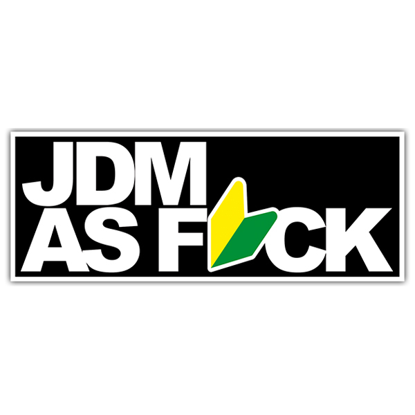 Adesivi per Auto e Moto: JDM AS F*CK con Flecha Colorida