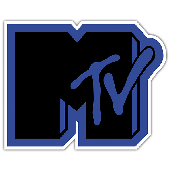 Adesivi per Auto e Moto: MTV blu e nero