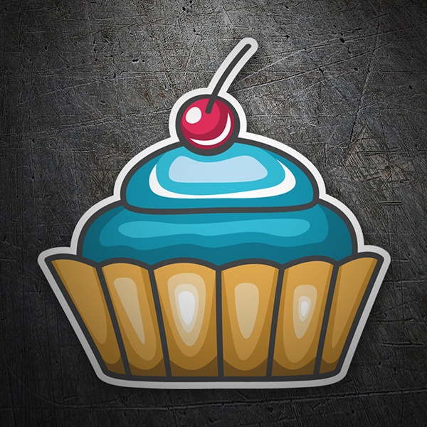 Adesivi per Auto e Moto: Cupcake Blu 1
