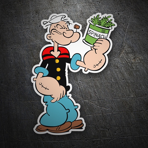 Adesivi per Auto e Moto: Popeye Spinaci