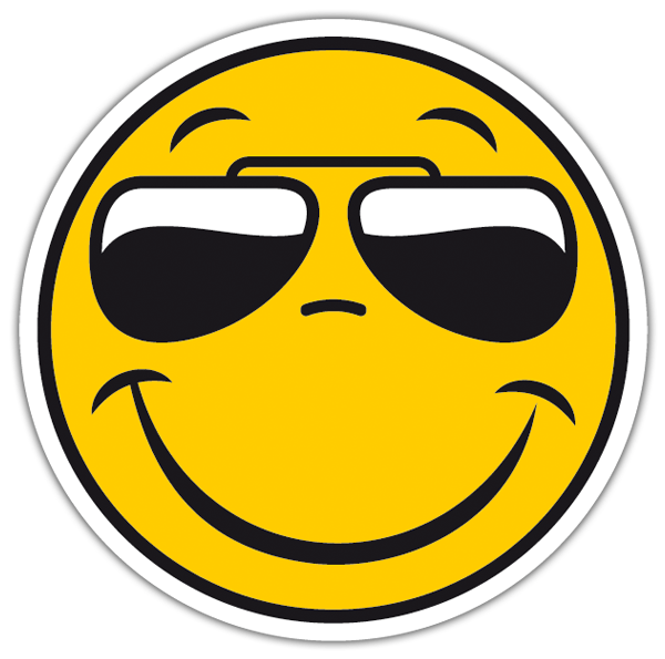 Adesivi per Auto e Moto: Smiley con occhiali da sole