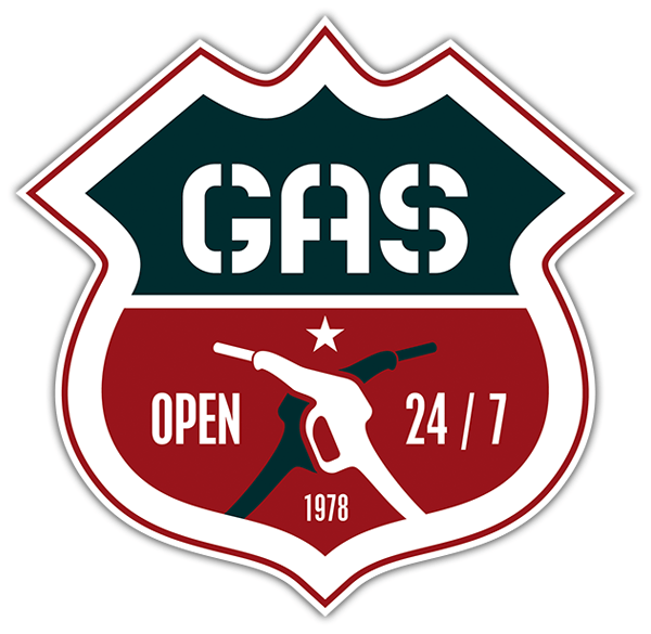 Adesivi per Auto e Moto: GAS Open 24/7
