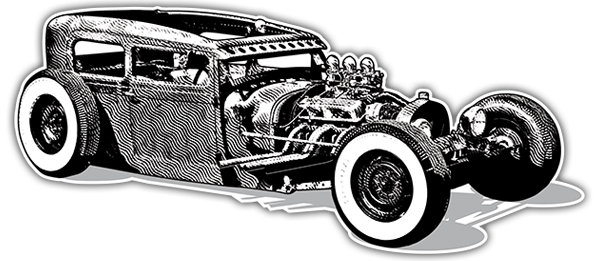 Adesivi per Auto e Moto: Adesivo Hot Rod auto