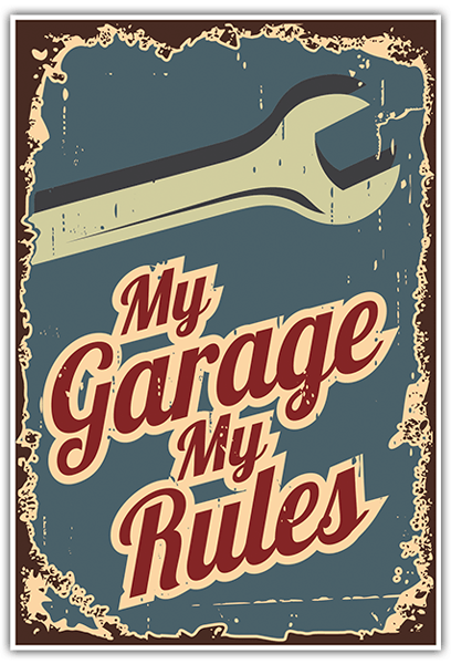 Adesivi per Auto e Moto: My Garage My Rules