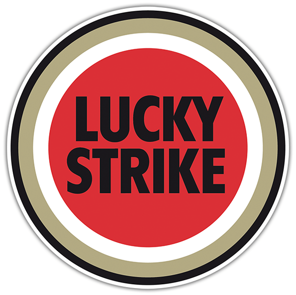 Adesivi per Auto e Moto: Logo Lucky Strike Circolare
