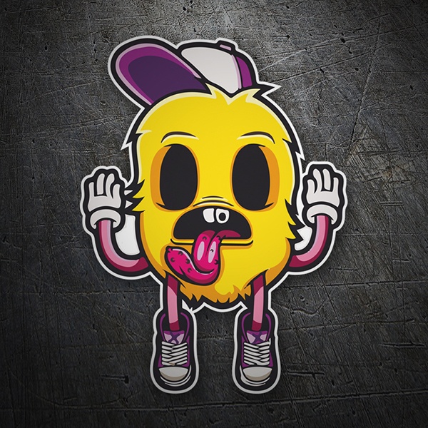 Adesivi per Auto e Moto: Mostro skater giallo