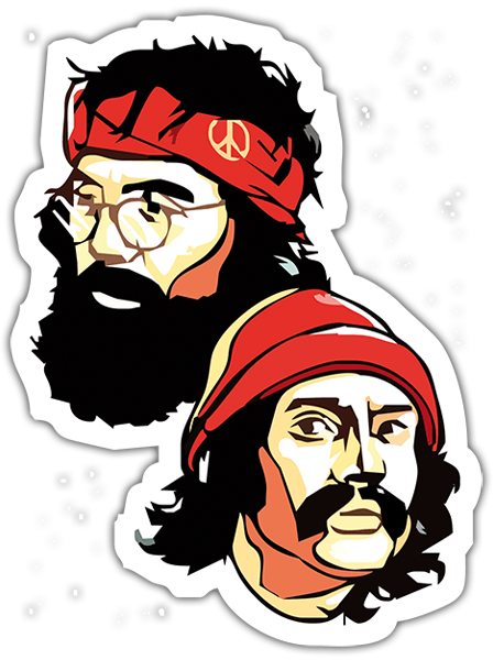Adesivo Cheech and Chong, marijuana | StickersMurali.com