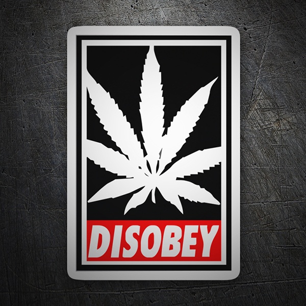 Adesivi per Auto e Moto: Disobey marijuana