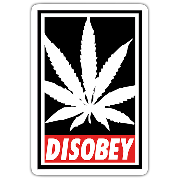 Adesivi per Auto e Moto: Disobey marijuana