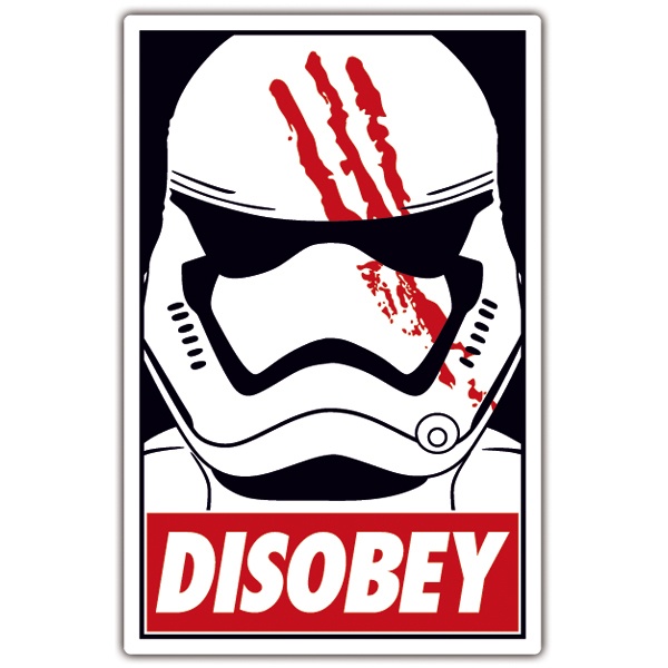 Adesivi per Auto e Moto: Disobey Finn (Star Wars)