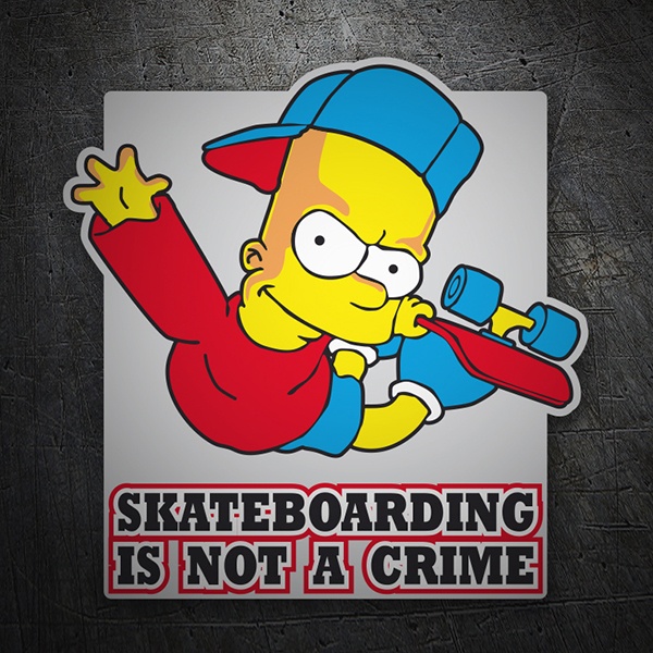 Adesivi per Auto e Moto: Bart Simpson Skate