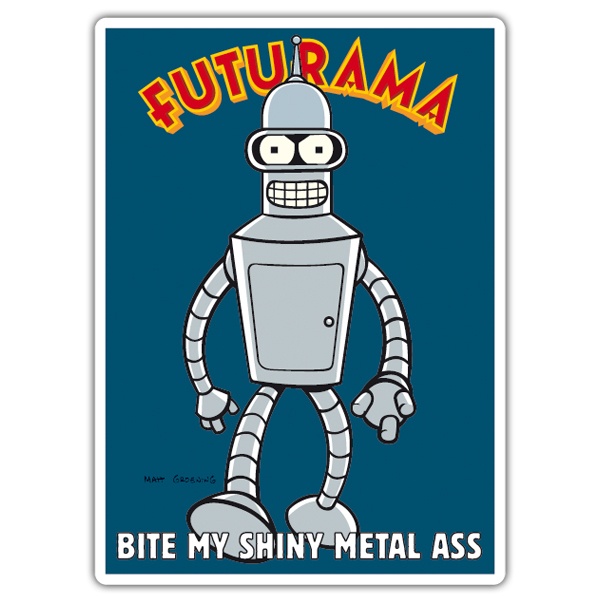 Adesivi per Auto e Moto: Bender Futurama