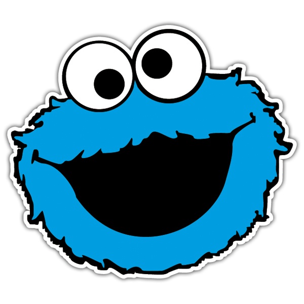 Adesivi per Auto e Moto: Cookie Monster Felice