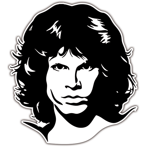 Adesivi per Auto e Moto: Silhouette di Jim Morrison