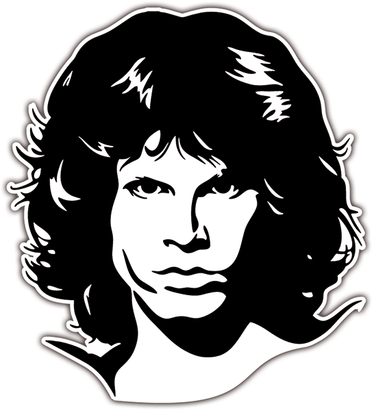 Adesivi per Auto e Moto: Silhouette di Jim Morrison