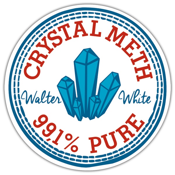 Adesivi per Auto e Moto: Patch Crystal Meth di Breaking Bad