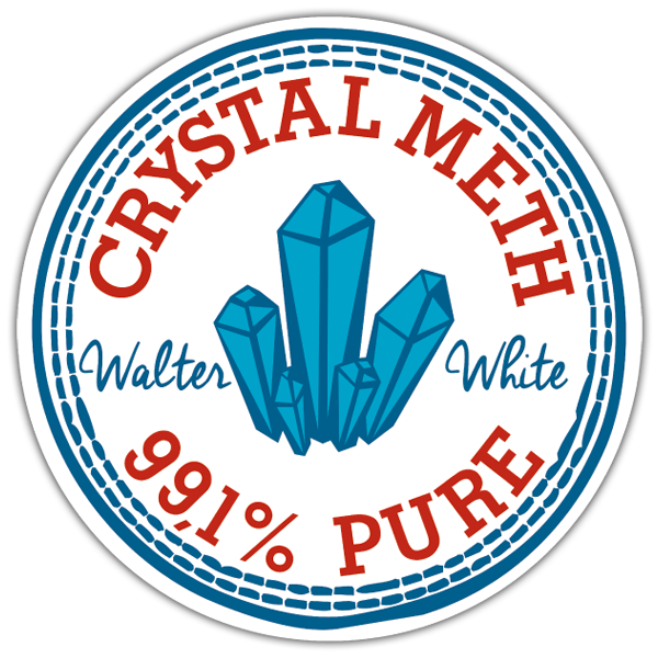 Adesivi per Auto e Moto: Patch Crystal Meth di Breaking Bad