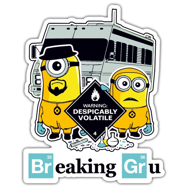 Adesivi per Auto e Moto: Breaking Bad Minion