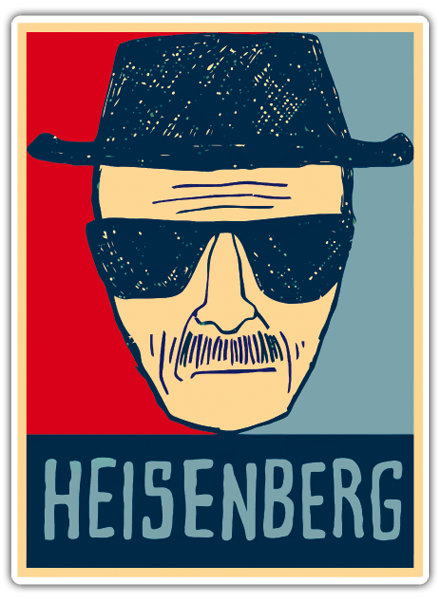 Adesivi per Auto e Moto: Disegno di Breaking Bad Heisenberg