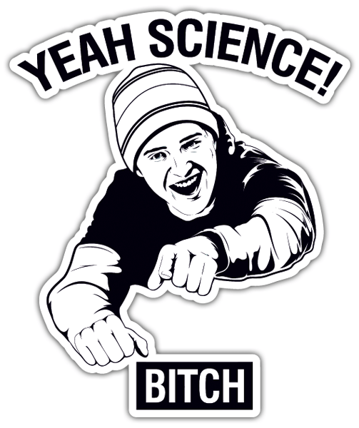Adesivi per Auto e Moto: Breaking Bad - Jesse Pinkman 'Yeah Science! Bitch'