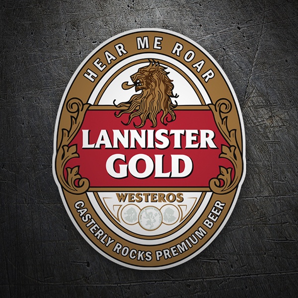 Adesivi per Auto e Moto: Game of Thrones Lannister Gold 1
