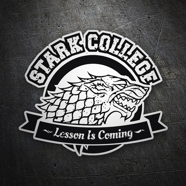Adesivi per Auto e Moto: Game of Thrones Stark College