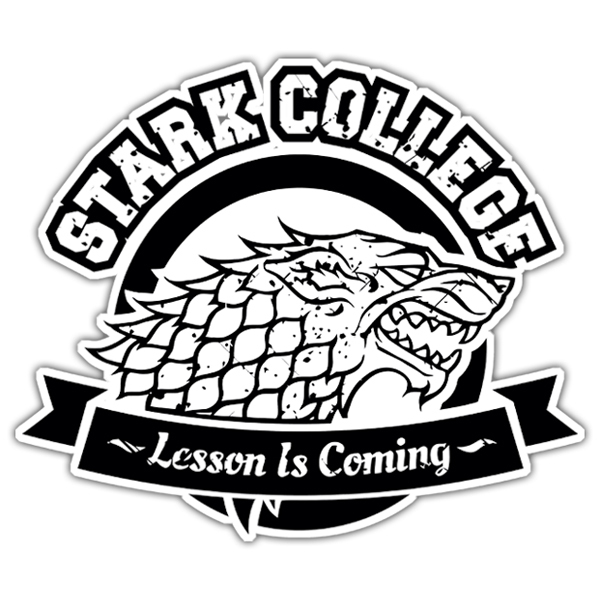 Adesivi per Auto e Moto: Game of Thrones Stark College