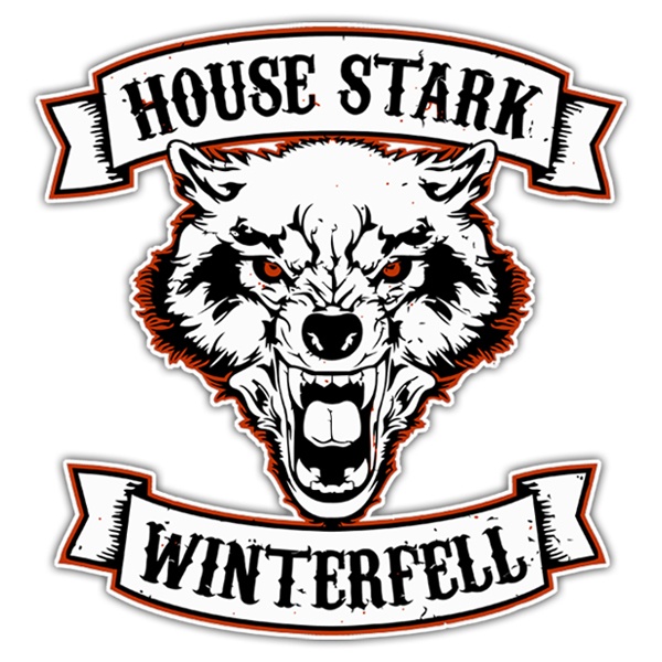 Adesivi per Auto e Moto: Games of Thrones House Stark - Winterfell