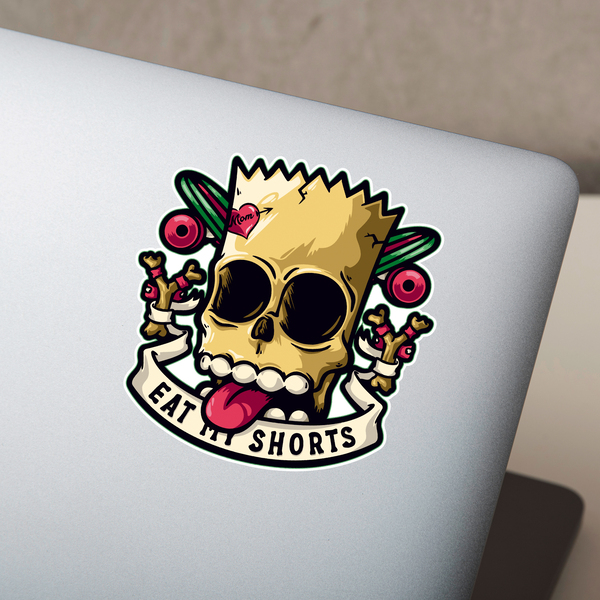 Teschio di Bart Simpson con Skateboard 'Eat My Sho 2/5