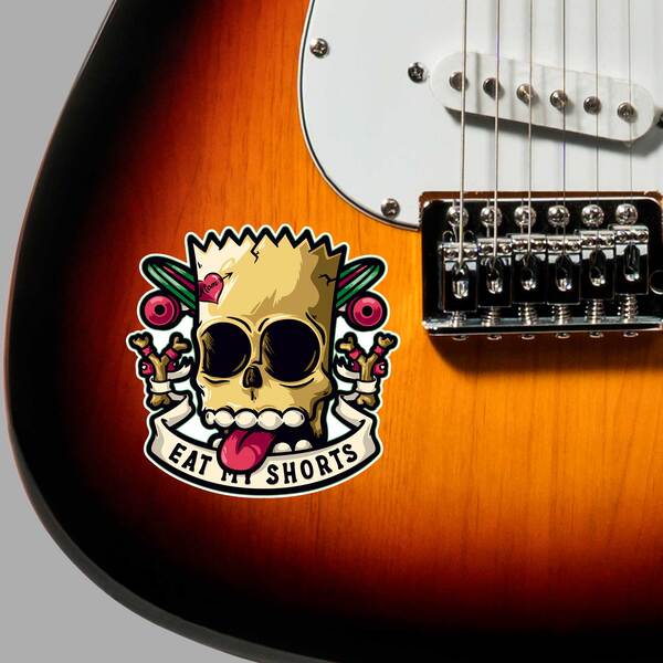 Teschio di Bart Simpson con Skateboard 'Eat My Sho 5/5