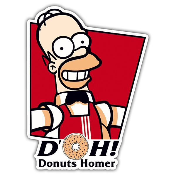 Adesivi per Auto e Moto: Donuts Homer