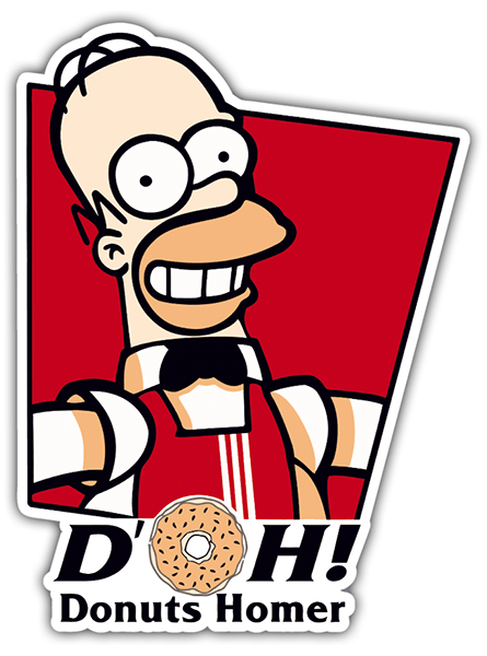 Adesivi per Auto e Moto: Donuts Homer
