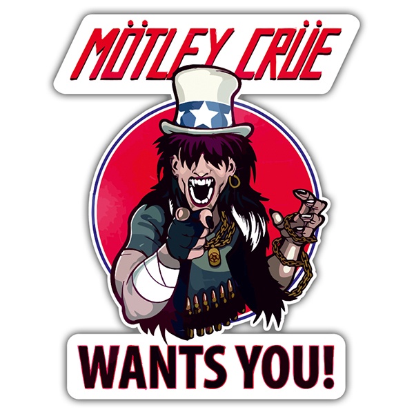 Adesivi per Auto e Moto: Mötley Crüe, Wants You?