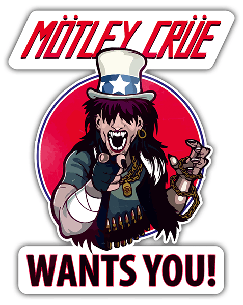 Adesivi per Auto e Moto: Mötley Crüe, Wants You?