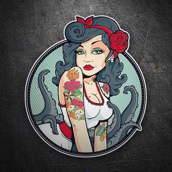 Chill - Targa Da Parete In Metallo Con Ragazza Pin-Up, Stampa Vintage, 15,2x20,3 Cm, Prodotta In UK