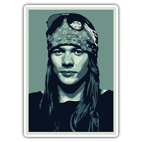 Adesivi per Auto e Moto: Axl Rose Pop Art