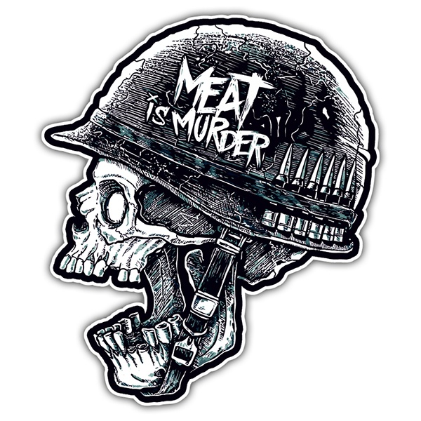 Adesivi per Auto e Moto: Meat is Murder Dise&ntilde;o Vinilo Decorativo
