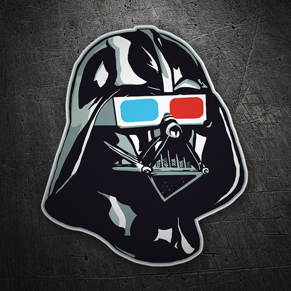 Adesivi per Auto e Moto: Darth Vader con occhiali 3D 1