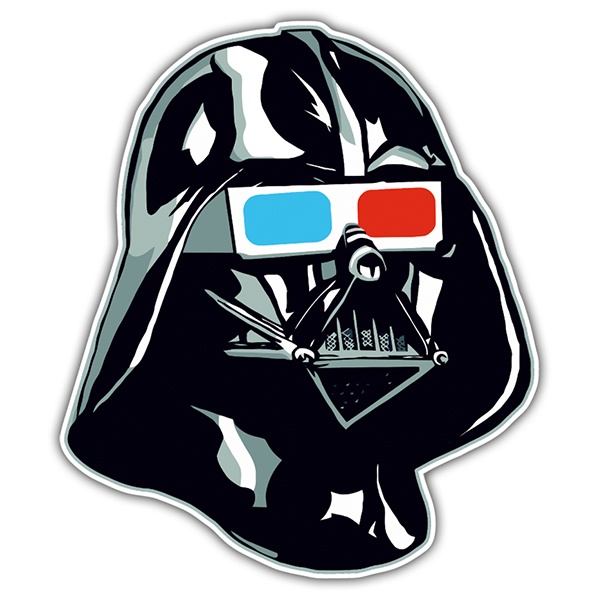 Adesivi per Auto e Moto: Darth Vader con occhiali 3D