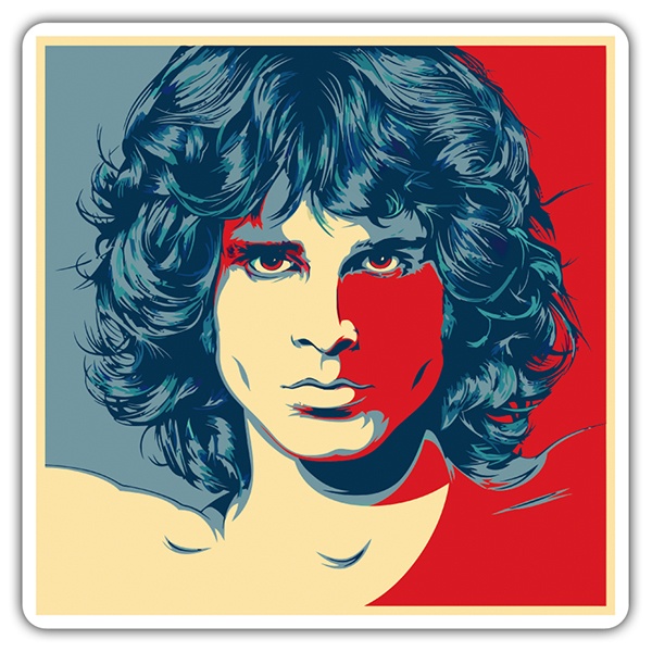 Adesivi per Auto e Moto: Jim Morrison Pop Art