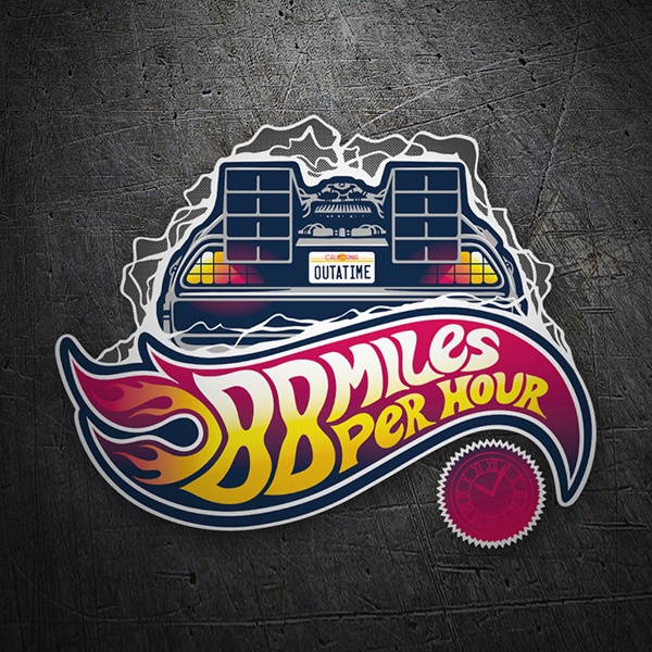 Adesivi per Auto e Moto: Numero 88 Retro DeLorean