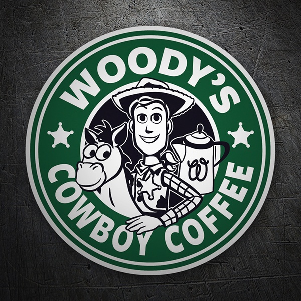 Adesivi per Auto e Moto: Woody Cowboy Coffee