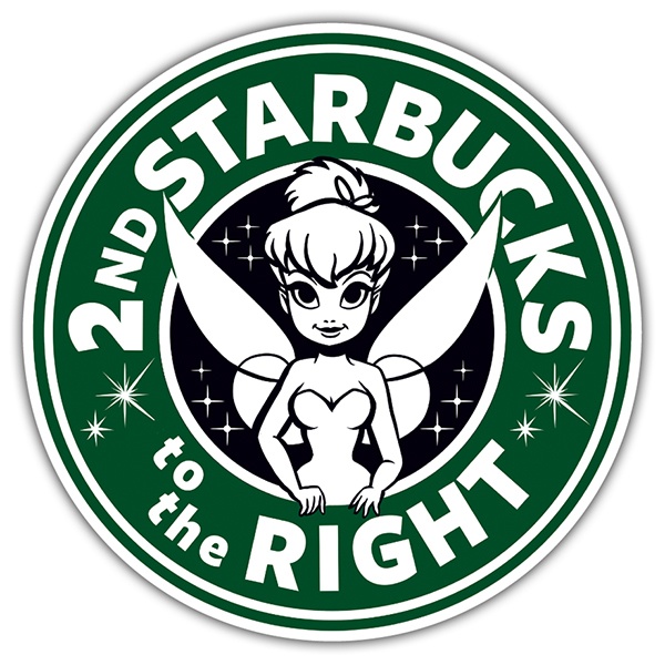 Adesivi per Auto e Moto: Starbucks to the right