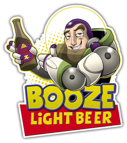 Adesivi per Auto e Moto: Booze Light Beer