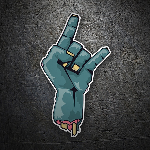 Adesivi per Auto e Moto: Mano zombie rock