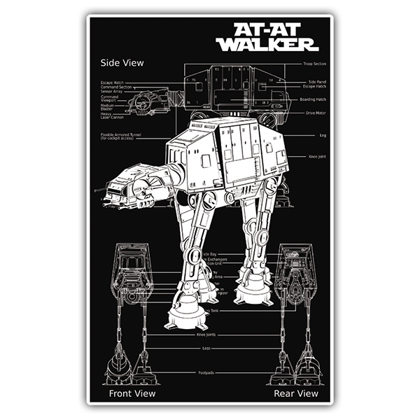 Adesivi per Auto e Moto: Star Wars AT-AT