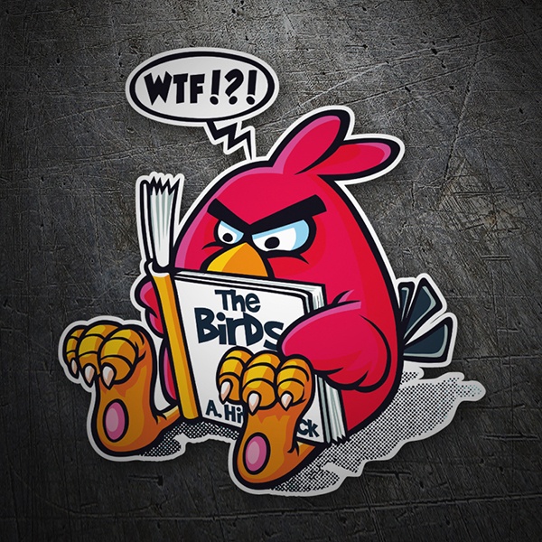 Adesivi per Auto e Moto: Angry Birds Hitchcock