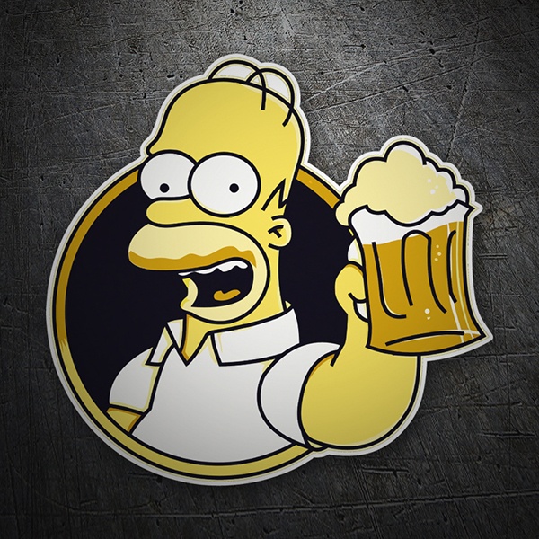 Adesivi per Auto e Moto: Bere birra Homer
