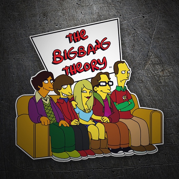 Adesivi per Auto e Moto: Simpsons Big Bang Theory