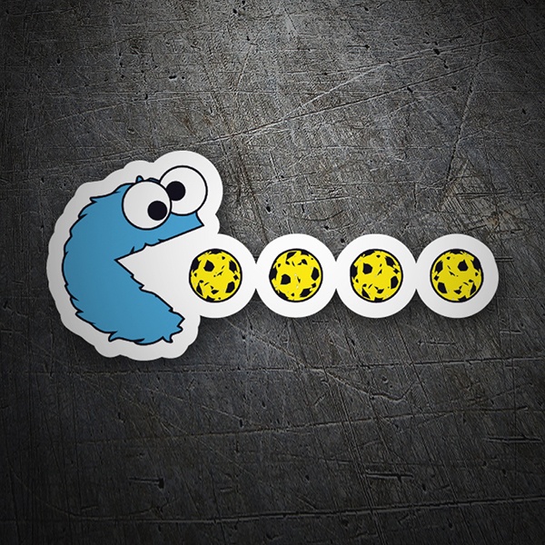 Adesivi per Auto e Moto: Pac-Man Cookie Monster